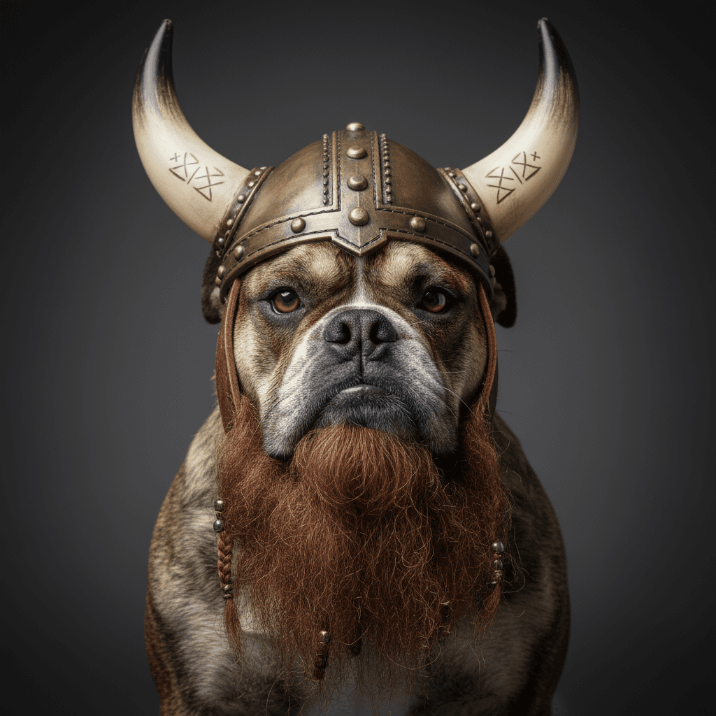 Photorealistic bulldog avatar