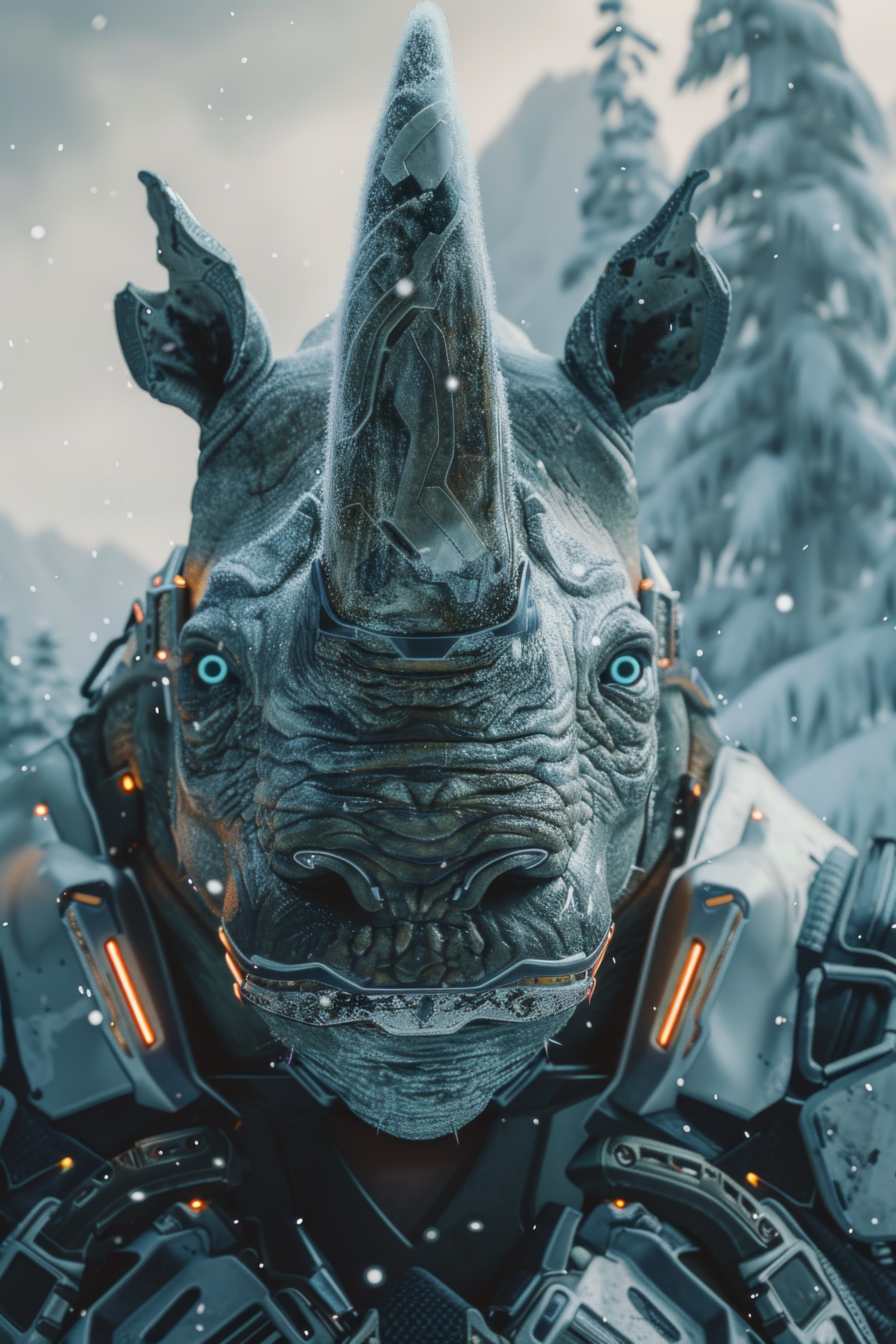 Futuristic robotic rhino